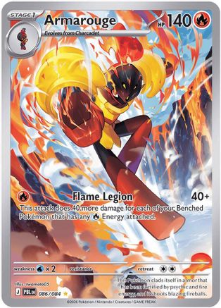 Armarouge 086/084  - Holofoil ME05 Pitch Black - Illustration Rare