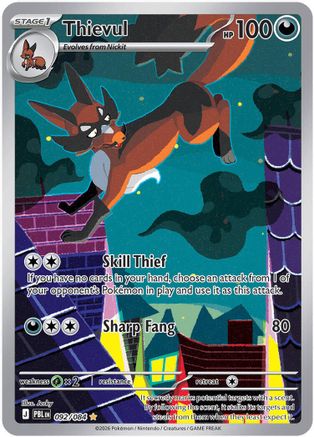 Thievul 092/084  - Holofoil ME05 Pitch Black - Illustration Rare