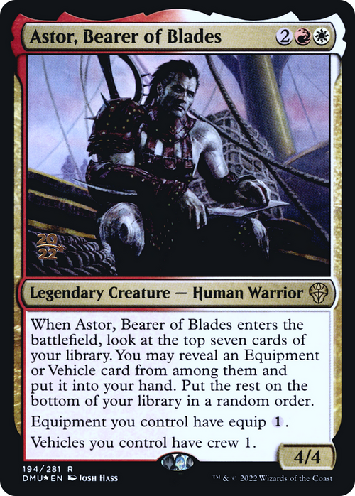 Astor, Bearer of Blades (PRE-194) - Dominaria United Promos Foil