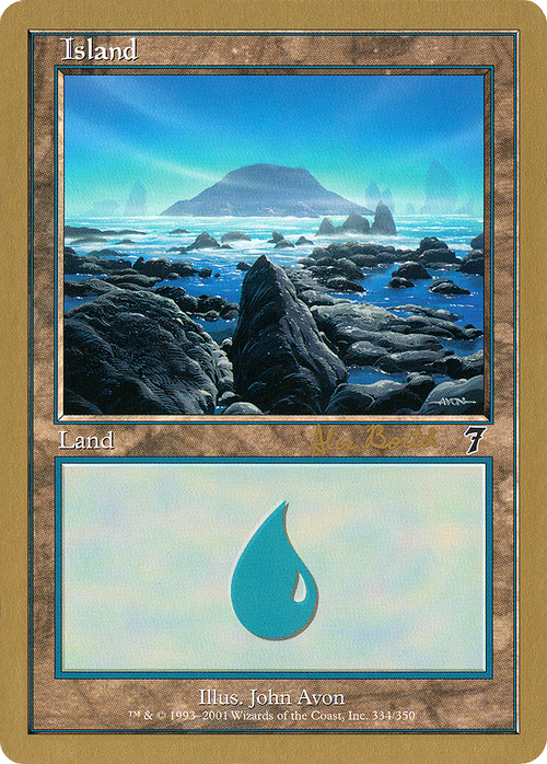 Island (334) - 2001 Alex Borteh (7ED) (WCD-) - World Championship Decks 2001