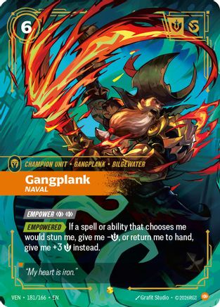 Gangplank, Naval (Overnumbered) (181/166) - Vendetta Foil