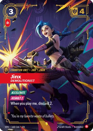 Jinx, Demolitionist (Overnumbered) (168/166) - Vendetta Foil
