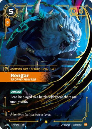 Rengar, Trophy Hunter (179/166) - Vendetta Foil