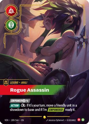 Akali - Rogue Assassin (Overnumbered) (189/166) - Vendetta Foil