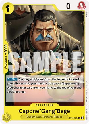 Capone"Gang"Bege (OP10-103) - Starter Deck 36: YELLOW Eustass”Captain”Kid