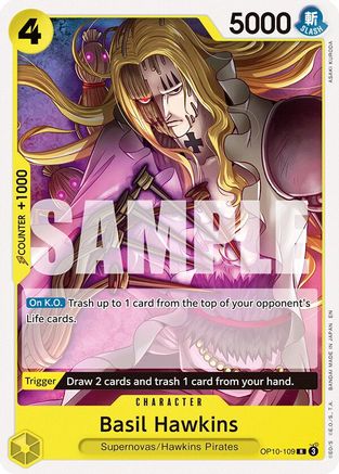 Basil Hawkins (OP10-109) - Starter Deck 36: YELLOW Eustass”Captain”Kid