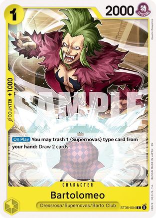 Bartolomeo (ST36-004) - Starter Deck 36: YELLOW Eustass”Captain”Kid