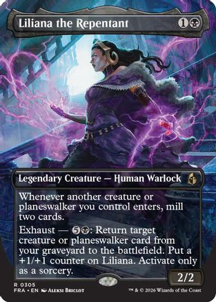 Liliana the Repentant (Borderless) (FRA-305) - Reality Fracture Foil