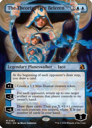 The Theorist, Jace Beleren (Borderless) (0363) (FRA-363) - Reality Fracture Foil