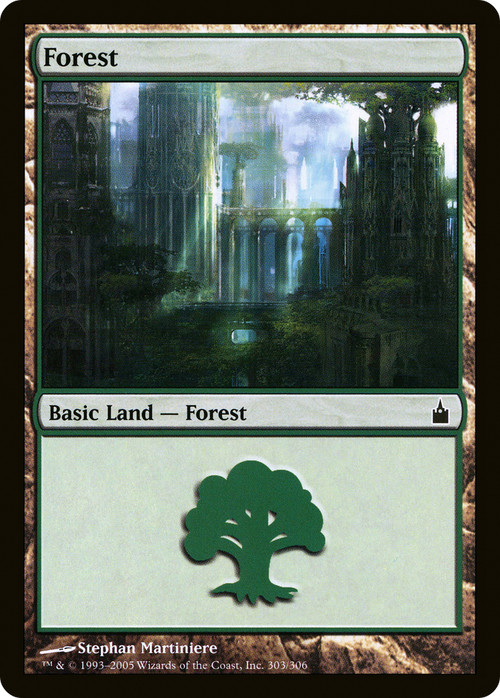 Forest (303) (RAV-303) - Ravnica: City of Guilds Foil