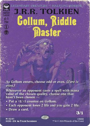Gollum, Riddle Master (Borderless) (HOB-241) - The Hobbit Foil