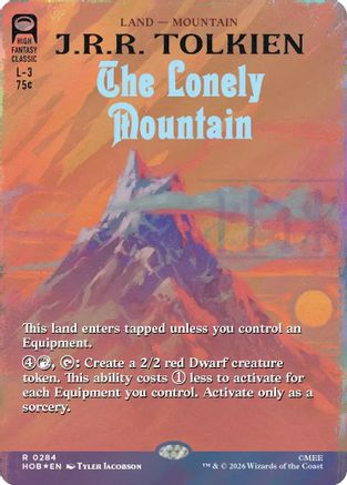 The Lonely Mountain (Borderless) (Surge Foil) (HOB-284) - The Hobbit Foil