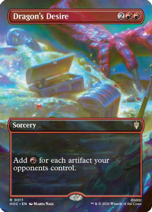 Dragon's Desire (Borderless) (HOC-011) - The Hobbit: Eternal-Legal Foil