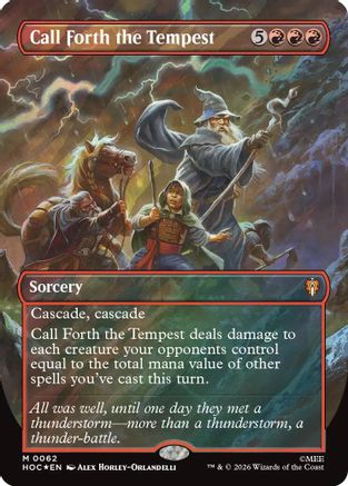 Call Forth the Tempest (Borderless) (Surge Foil) (HOC-062) - The Hobbit: Eternal-Legal Foil