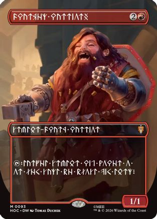 PRESALE - Dwarven Warriors (Borderless) (Dwarvish) (HOC-093) - The Hobbit: Eternal-Legal