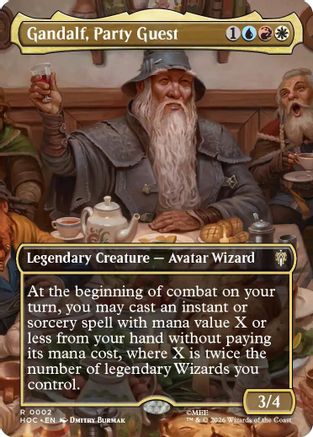 Gandalf, Party Guest (Borderless) (HOC-002) - The Hobbit: Eternal-Legal Foil