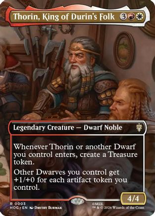 Thorin, King of Durin's Folk (Borderless) (HOC-003) - The Hobbit: Eternal-Legal Foil