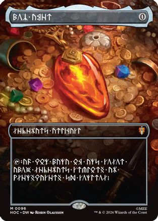 PRESALE - Mox Amber (Borderless) (Dwarvish) (HOC-096) - The Hobbit: Eternal-Legal Foil