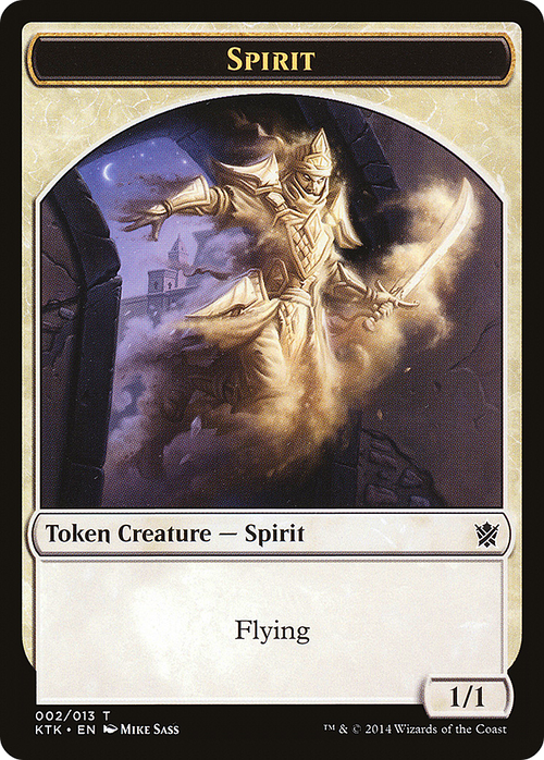 Spirit Token (KTK-002) - Khans of Tarkir Tokens