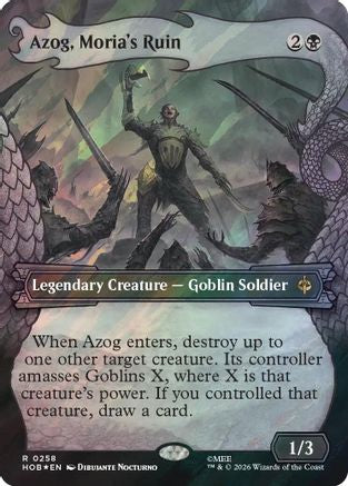 Azog, Moria's Ruin (Showcase) (Surge Foil) (HOB-258) - The Hobbit Foil