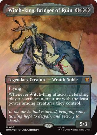 Witch-king, Bringer of Ruin (Borderless) (Surge Foil) (HOB-061) - The Hobbit Foil