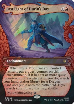 Last Light of Durin's Day (Showcase) (Surge Foil) (HOB-264) - The Hobbit Foil
