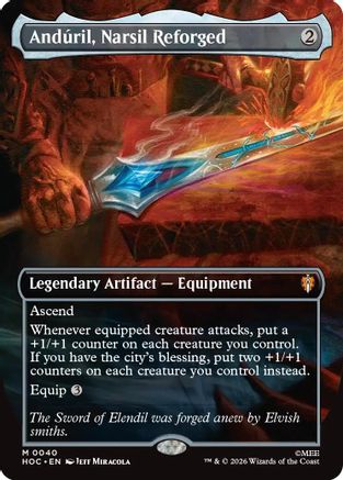 Anduril, Narsil Reforged (Borderless) (HOC-040) - The Hobbit: Eternal-Legal