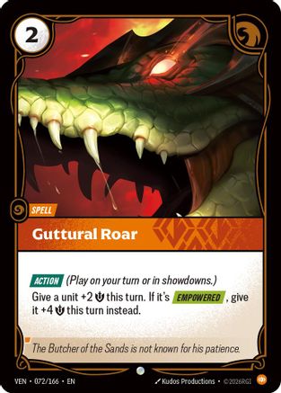 Guttural Roar (072/166) - Vendetta Foil