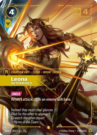 Leona, Determined (184/166) - Vendetta Foil