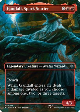 Gandalf, Spark Starter (Borderless) (HOB-203) - The Hobbit Foil