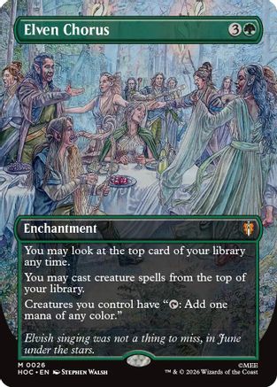 Elven Chorus (Borderless) (HOC-026) - The Hobbit: Eternal-Legal Foil
