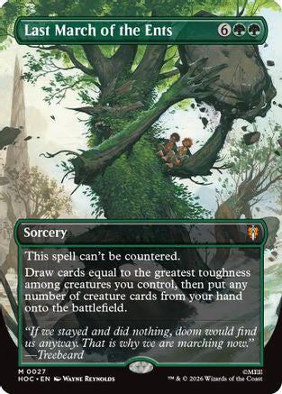 PRESALE - Last March of the Ents (Borderless) (HOC-027) - The Hobbit: Eternal-Legal Foil