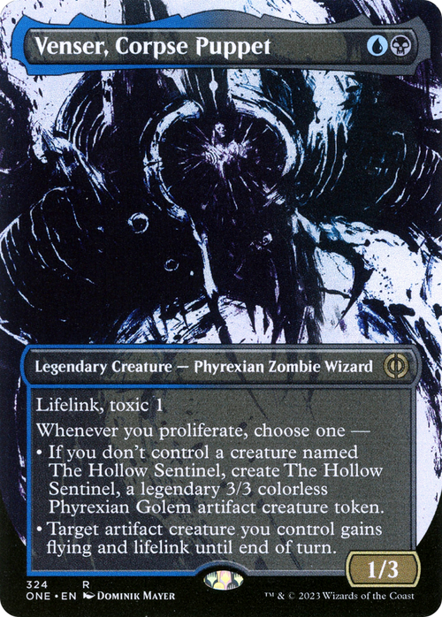 Venser, Corpse Puppet (Showcase) (ONE-324) - Phyrexia: All Will Be One: (Showcase) (Borderless)