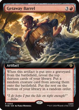 Getaway Barrel (Extended Art) (HOB-303) - The Hobbit: Eternal-Legal Foil