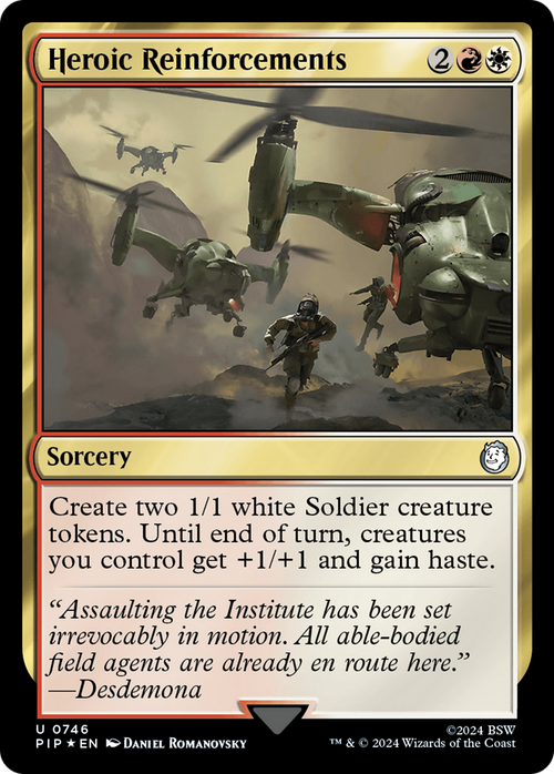 Heroic Reinforcements (Surge Foil) (PIP-746) - Fallout Foil