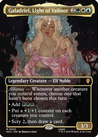 PRESALE - Galadriel, Light of Valinor (Borderless) (HOC-032) - The Hobbit: Eternal-Legal