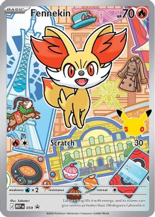 Fennekin 059  - Holofoil ME Mega Evolution Promo - Promo