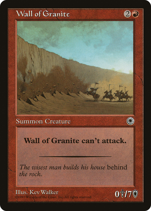 Wall of Granite (POR-) - Portal
