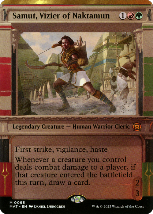 Samut, Vizier of Naktamun (Showcase) (MAT-095) - March of the Machine: The Aftermath: (Showcase) (Borderless)