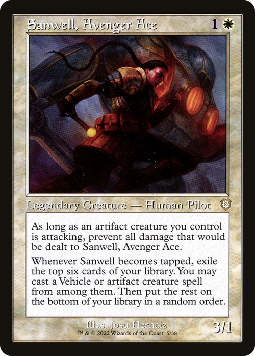 Sanwell, Avenger Ace (Retro Frame) (BRC-005) - The Brothers' War Commander