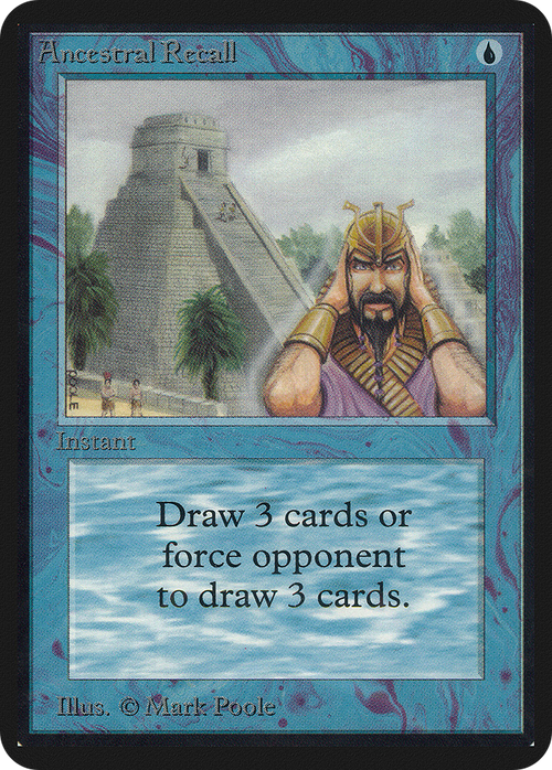 Ancestral Recall (LEA-) - Limited Edition Alpha