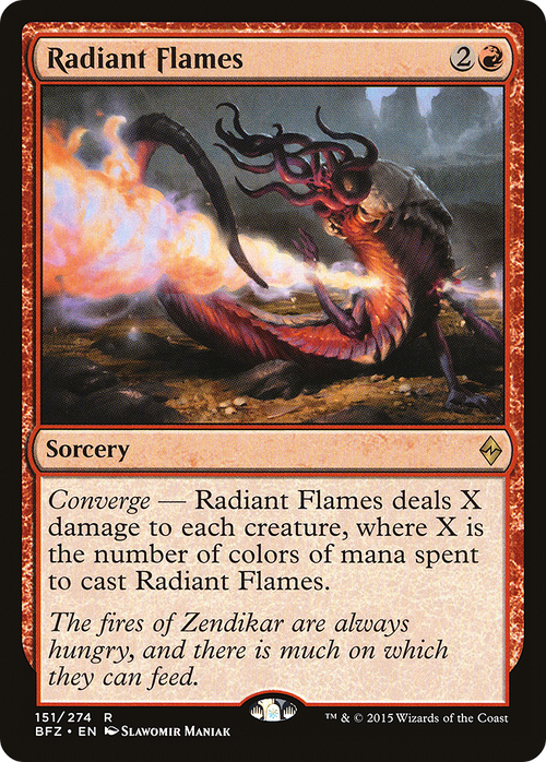 Radiant Flames (BFZ-151) - Battle for Zendikar Foil