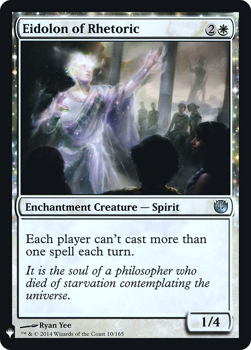 Eidolon of Rhetoric (LIST-JOU-10) - The List: (enchantment) Foil