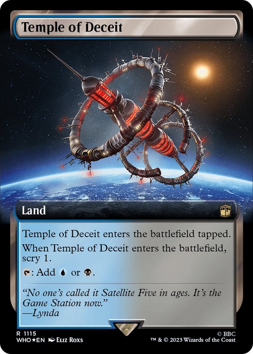 Temple of Deceit (Extended Art) (Surge Foil) (WHO-1115) - Doctor Who: (Extended Art) Foil