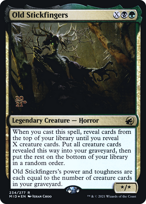 Old Stickfingers (PRE-234S) - Innistrad: Midnight Hunt Promos Foil