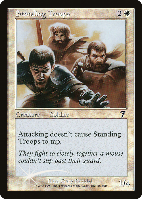 Standing Troops (7ED-048) - 7th Edition Foil