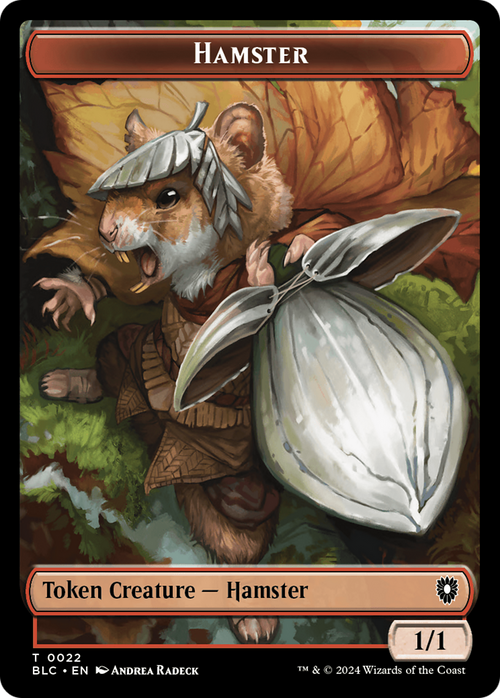 Hamster (TBLC-022) - Bloomburrow Commander Tokens