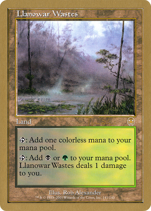 Llanowar Wastes - 2001 Jan Tomcani (APC) (WCD-) - World Championship Decks 2001