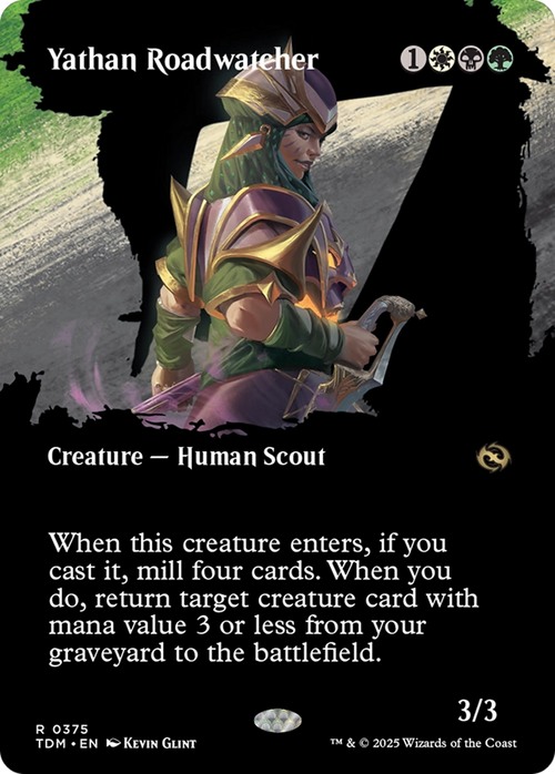 Yathan Roadwatcher (Borderless) (TDM-375) - Tarkir: Dragonstorm: (Showcase) Foil