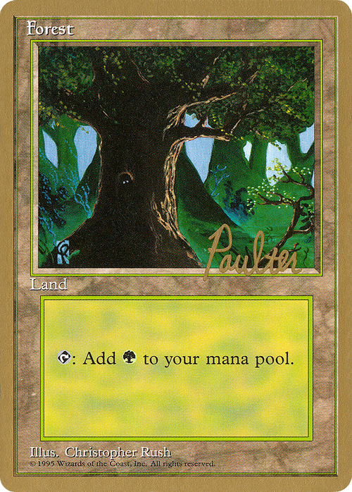 Forest (B) - 1996 Preston Poulter (4ED) (WCD-) - Pro Tour Collector Set